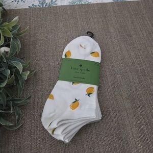 Kate Spade Low Cut Socks with Yellow Lemon Design